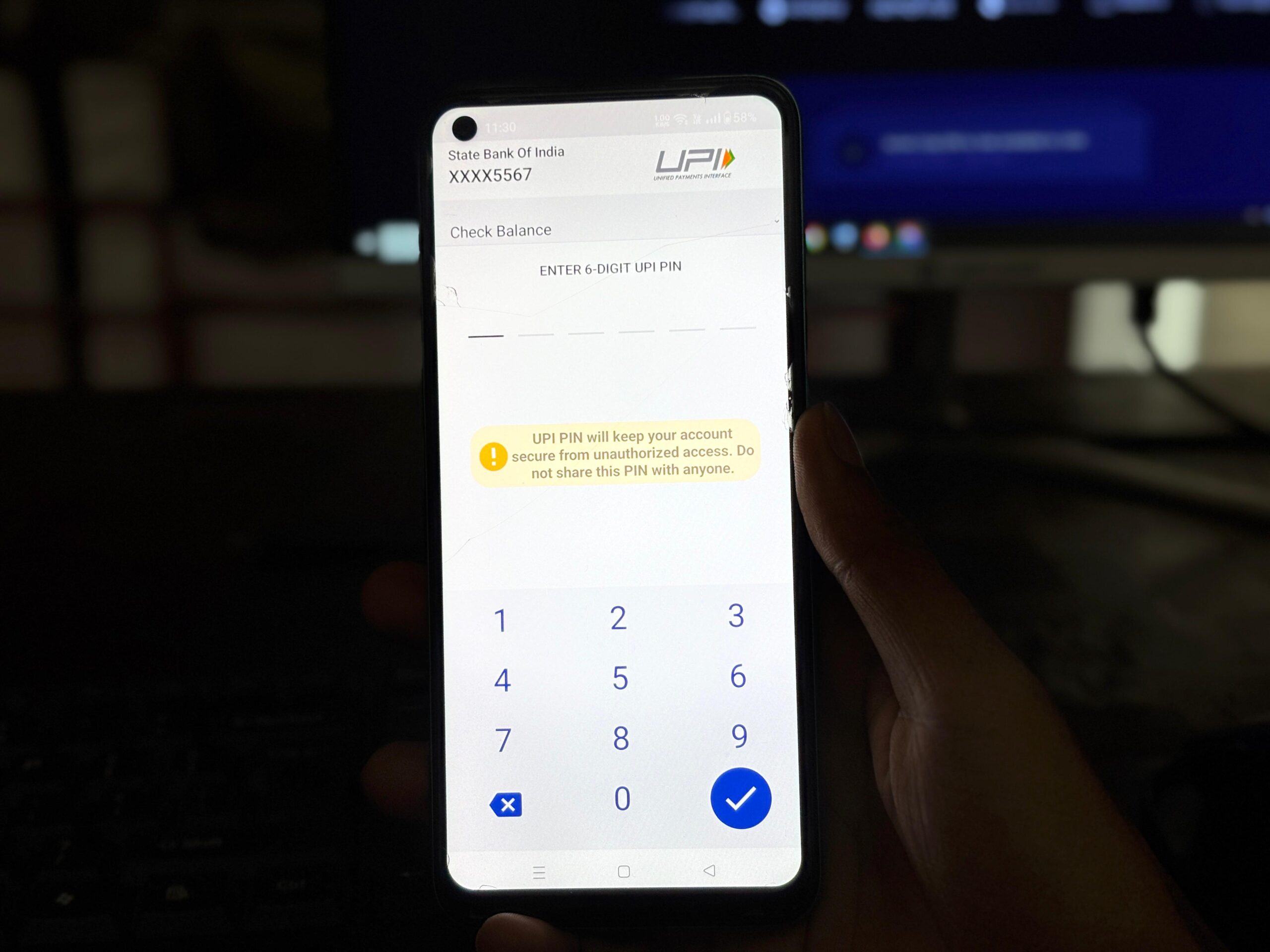 PHONE UPI PIN